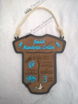 Nacimiento del Bebé, Colgante de 30 cm en MDF