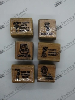 Sellos para maestros docentes - Kit intensamente (6 piezas)